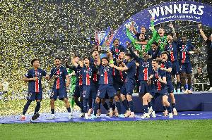 巴黎对阵热刺的欧超杯，将是法国球队首次在欧战决赛踢英格兰球队